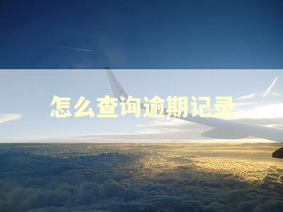 怎么查询逾期记录