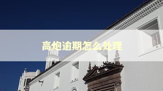 高炮逾期怎么处理