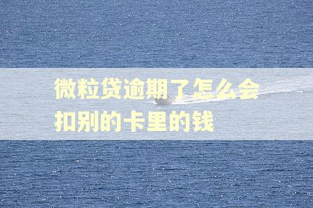 微粒贷逾期了怎么会扣别的卡里的钱