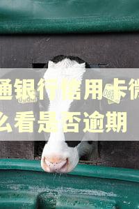 交通银行信用卡微信怎么看是否逾期