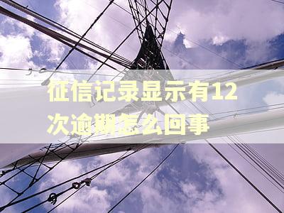 征信记录显示有12次逾期怎么回事