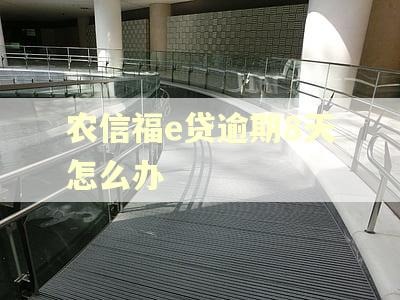 农信福e贷逾期8天怎么办