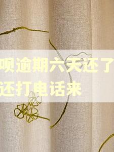 借呗逾期六天还了怎么还打电话来