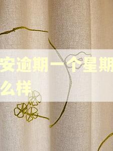 平安逾期一个星期会怎么样