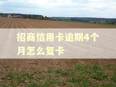 招商信用卡逾期4个月怎么复卡