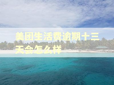 美团生活费逾期十三天会怎么样 美团生活费逾期十三天会怎么样