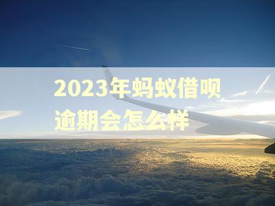 2023年蚂蚁借呗逾期会怎么样 2023年蚂蚁借呗逾期会怎么样