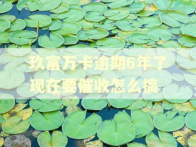 玖富万卡逾期6年了现在要催收怎么搞