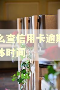 怎么查信用卡逾期的具体时间