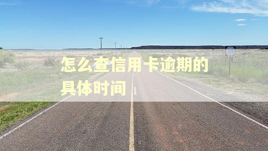 怎么查信用卡逾期的具体时间