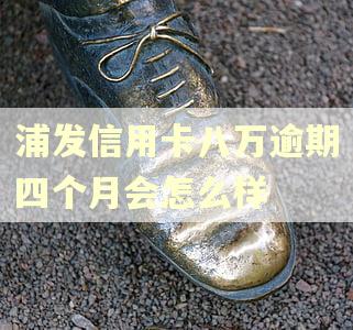 浦发信用卡八万逾期四个月会怎么样