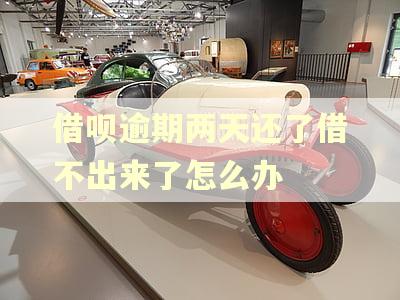 借呗逾期两天还了借不出来了怎么办