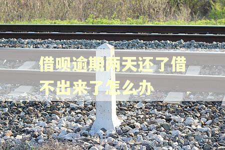 借呗逾期两天还了借不出来了怎么办 借呗逾期两天还了借不出来了怎么办