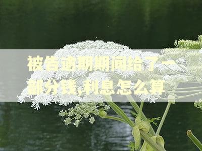 被告逾期期间给了一部分钱,利息怎么算
