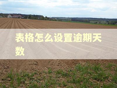 表格怎么设置逾期天数