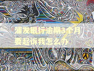 浦发银行逾期3个月要起诉我怎么办