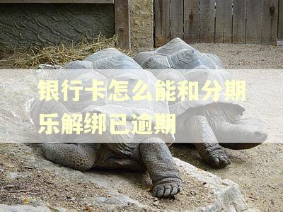 银行卡怎么能和分期乐解绑已逾期 银行卡怎么能和分期乐解绑已逾期