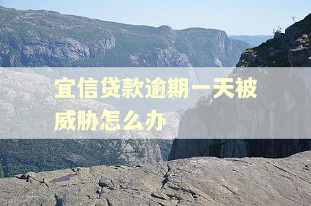 宜信贷款逾期一天被威胁怎么办
