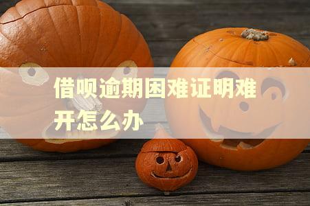 借呗逾期困难证明难开怎么办