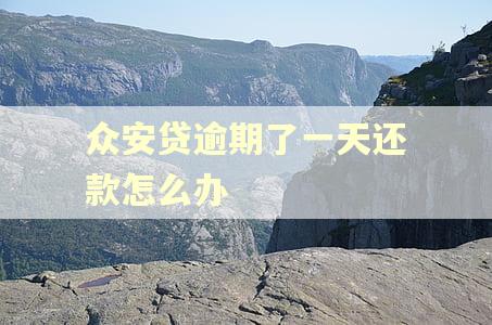 众安贷逾期了一天还款怎么办
