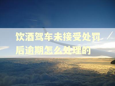 饮酒驾车未接受处罚后逾期怎么处理的