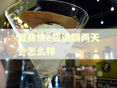 徽商快e贷逾期两天会怎么样