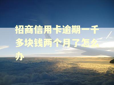 招商信用卡逾期一千多块钱两个月了怎么办