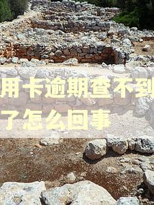 信用卡逾期查不到账单了怎么回事