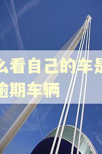 怎么看自己的车是不是逾期车辆
