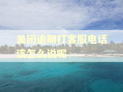 美团逾期打客服电话该怎么说呢