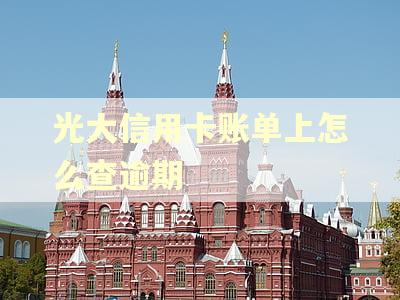 光大信用卡账单上怎么查逾期