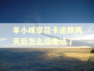 羊小咪享花卡逾期两天后怎么没电话了