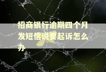 招商银行逾期四个月发短信说要起诉怎么办