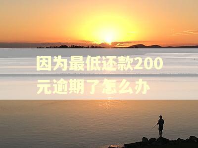 因为最低还款200元逾期了怎么办