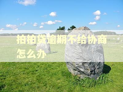拍拍贷逾期不给协商怎么办