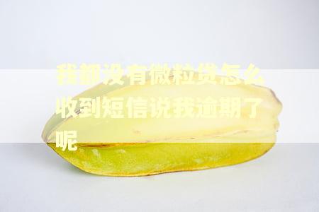 我都没有微粒贷怎么收到短信说我逾期了呢