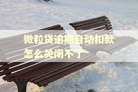 微粒贷逾期自动扣款怎么关闭不了