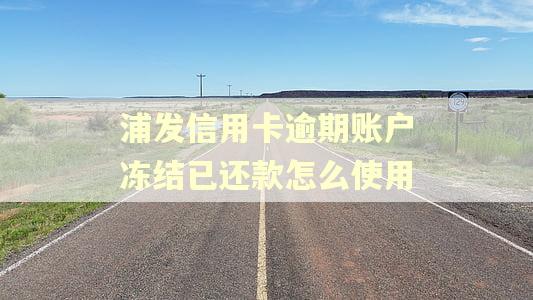 浦发信用卡逾期账户冻结已还款怎么使用