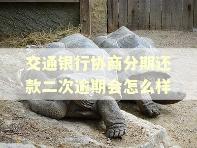 交通银行协商分期还款二次逾期会怎么样