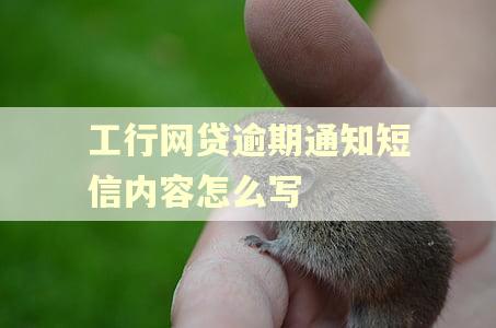 工行网贷逾期通知短信内容怎么写