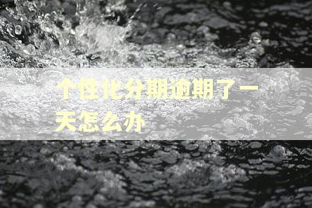 个性化分期逾期了一天怎么办