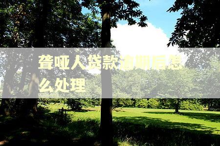 聋哑人贷款逾期后怎么处理
