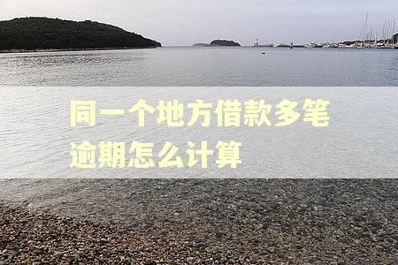 同一个地方借款多笔逾期怎么计算