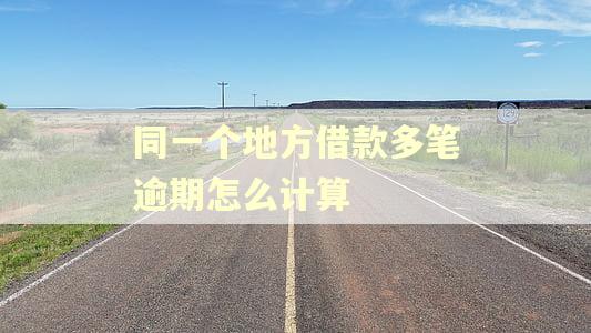 同一个地方借款多笔逾期怎么计算