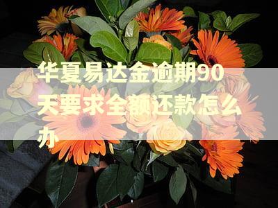 华夏易达金逾期90天要求全额还款怎么办