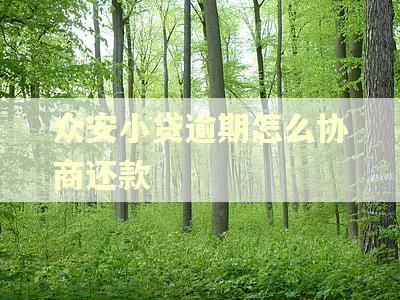 众安小贷逾期怎么协商还款