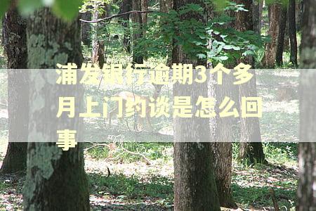 浦发银行逾期3个多月上门约谈是怎么回事