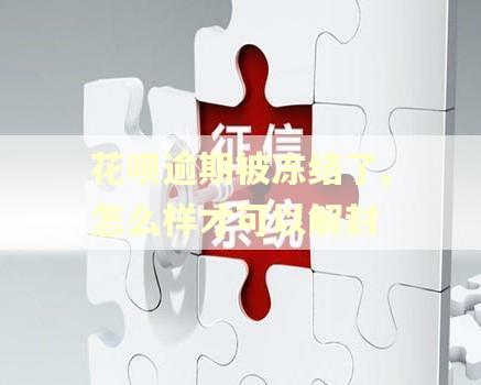 花呗逾期被冻结了,怎么样才可以解封