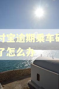 支付宝逾期乘车码用不了怎么办
