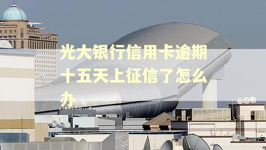 光大银行信用卡逾期十五天上征信了怎么办